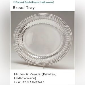 Wilton Armetale Oval Bread Platter Tray